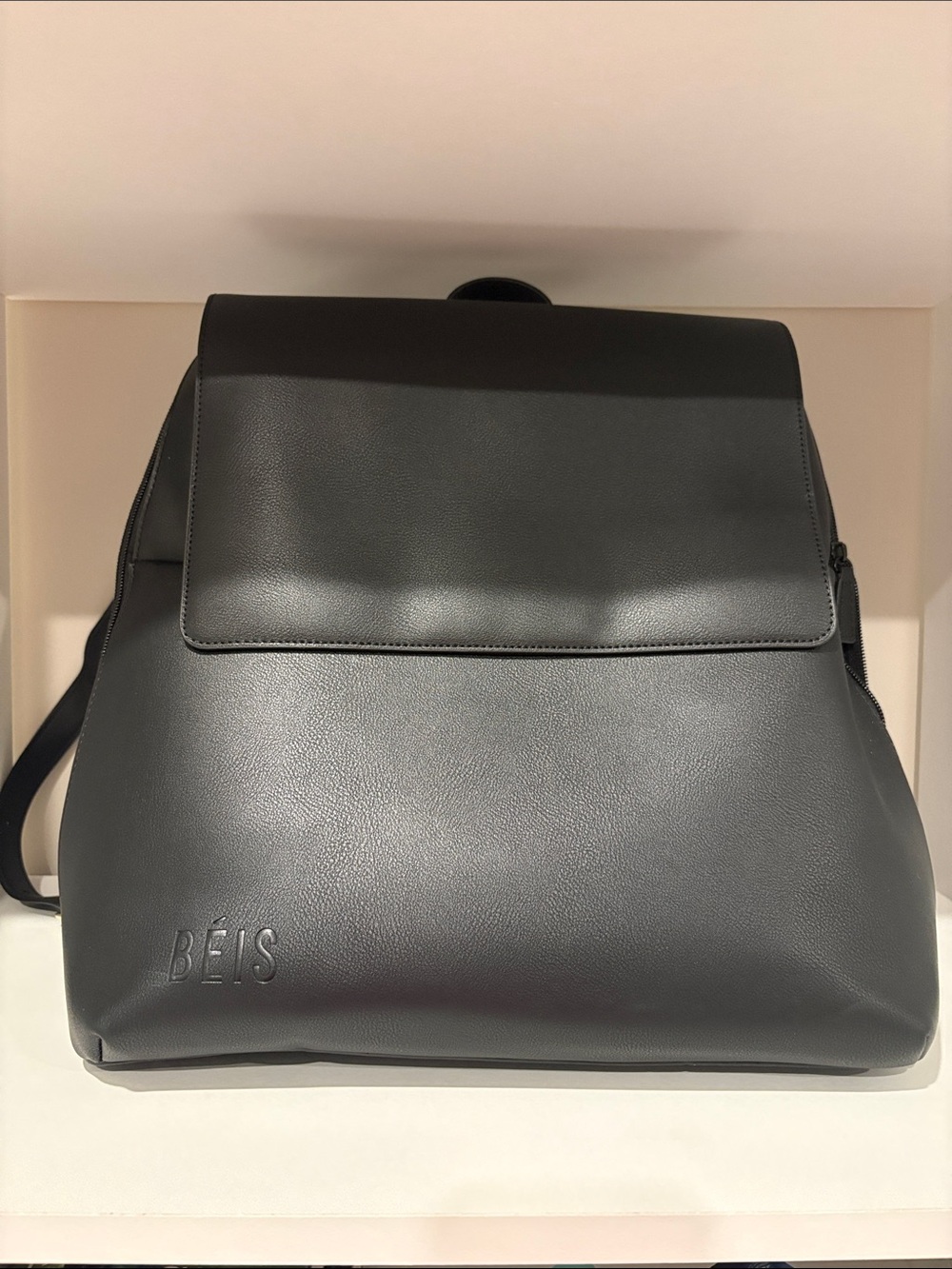 BEIS Black Wicked Backpack with Flap Closure - Picture 7 of 7